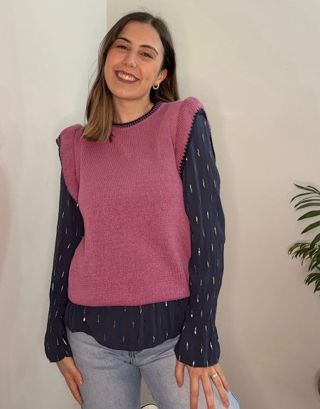 Chaleco Hilo Rosa