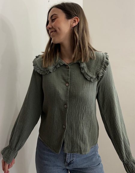 Blusa Bambula Cuello Bobo