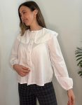 Blusa Cuello Bobo Blanca