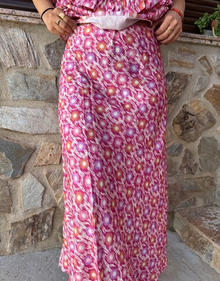 Falda Estampada Rosa