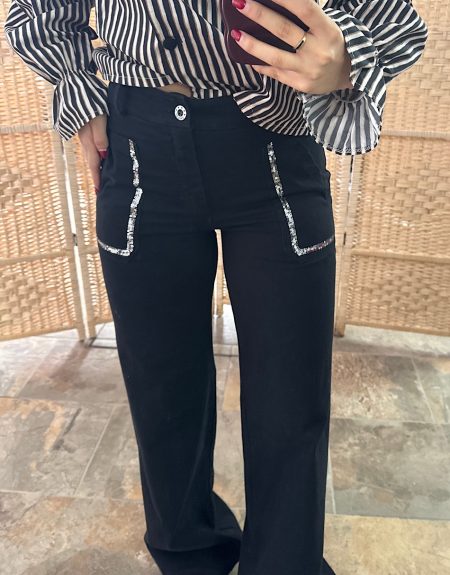 Pantalón Lentejuelas Negro
