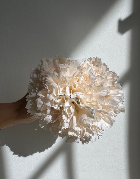 Ramillete Claveles Blanco Roto