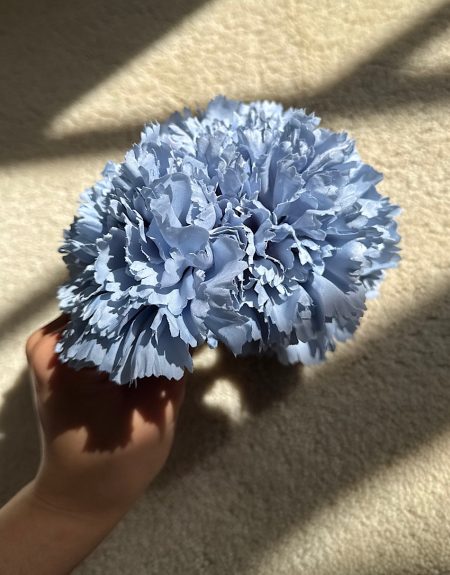 Ramillete Claveles Azul Cielo