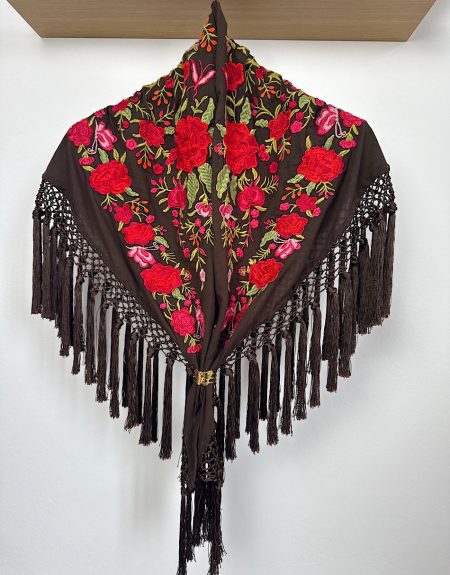 Montoncillo enrejado marrón chocolate Cantillana