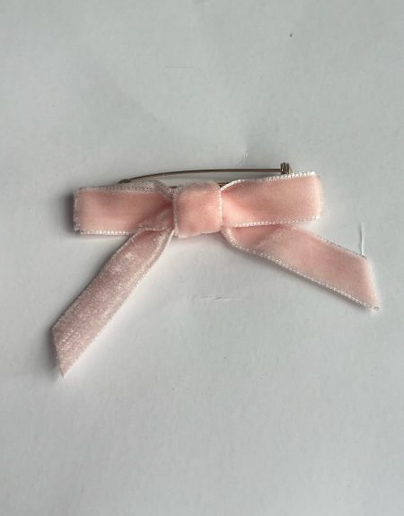 Broche lazo rosa palo