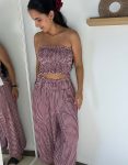 Conjunto banda y pantalón vichy