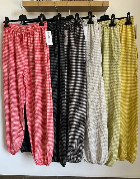 Pantalón bombacho vichy