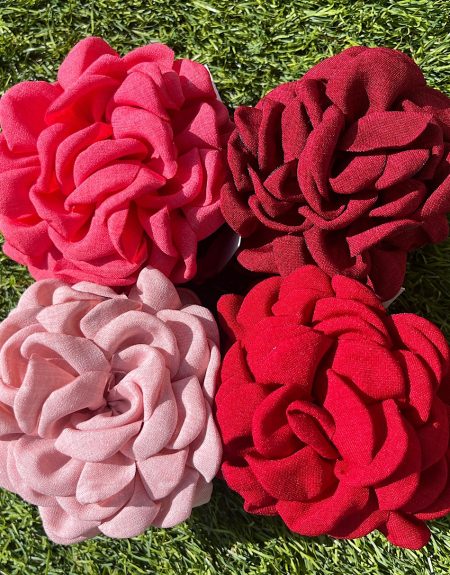 Pinza flor tela